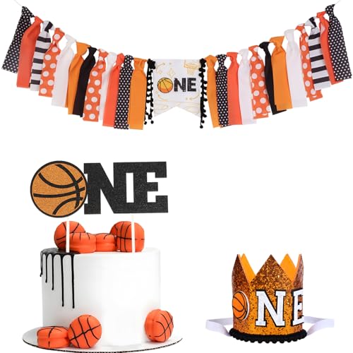 CORNER LACE Basketball 1. Geburtstag Party Dekorationen Orange, Einschließlich Hochstuhl Banner Erster Geburtstag Hut Glitzer Krone Kuchen Topper, Sport One Year Old Party Supplies Foto Prop CORNER LACE Basketball 1. Geburtstag Party Dekorationen Orange, Einschließlich Hochstuhl Banner Erster Geburtstag Hut Glitzer Krone Kuchen Topper, Sport One Year Old Party Supplies Foto Prop von CORNER LACE