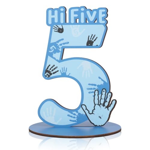 CORNER LACE Hi Five 5. Geburtstag Zahlenschild Mittelstück Hi Five Themed Holz Tischdekoration Blau 5 Jahre alt Geburtstag Party Foto Requisiten Zubehör Dekor CORNER LACE Hi Five 5. Geburtstag Zahlenschild Mittelstück Hi Five Themed Holz Tischdekoration Blau 5 Jahre alt Geburtstag Party Foto Requisiten Zubehör Dekor von CORNER LACE