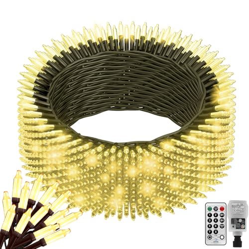 CORST 120M 800LED Lang Lichterkette außen mit Stecker,Lichterkette Weihnachtsbaum Outdoor Garten Lichterkette 8Modi mit Fernbedienung Timer für Xmas Haus(Warmweiß) CORST 120M 800LED Lang Lichterkette außen mit Stecker,Lichterkette Weihnachtsbaum Outdoor Garten Lichterkette 8Modi mit Fernbedienung Timer für Xmas Haus(Warmweiß) von CORST