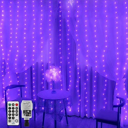 CORST 2 x 2M Lichtervorhang für Außen,Weihnachts Shwarzlicht UV Lichterkette vorhang, Fenster Vorhanglichter, UV Lichterkette Blacklights Wasserfall licht, 8 Modi, wasserdicht CORST 2 x 2M Lichtervorhang für Außen,Weihnachts Shwarzlicht UV Lichterkette vorhang, Fenster Vorhanglichter, UV Lichterkette Blacklights Wasserfall licht, 8 Modi, wasserdicht von CORST