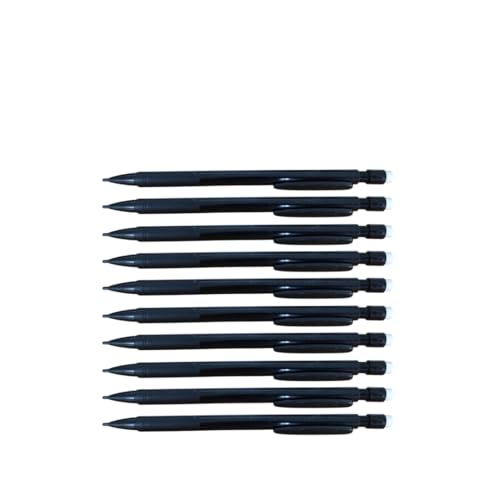 COS Druckbleistifte, 0,7 mm HB-Mine, schwarzer Schaft mit integriertem Radiergummi, vorgeladen mit 3 Minen, Packungsoptionen 1-20 (10) von COS