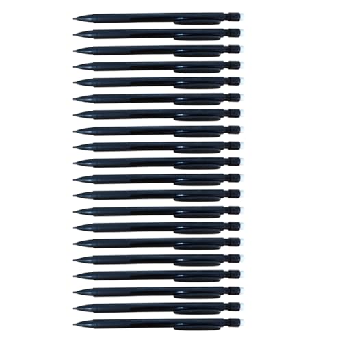 COS Druckbleistifte, 0,7 mm HB-Mine, schwarzer Schaft mit integriertem Radiergummi, vorgeladen mit 3 Minen, Packungsoptionen 1-20 (20) von COS