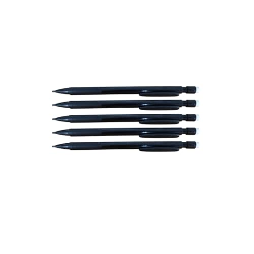 COS Druckbleistifte, 0,7 mm HB-Mine, schwarzer Schaft mit integriertem Radiergummi, vorgeladen mit 3 Minen, Packungsoptionen 1–20 (5) von COS