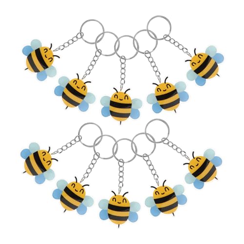 COSMEVIVI 10 Stück Bienen Schlüsselanhänger, Rucksack Anhänger, Cartoon Bienen Schlüsselring, , Schlüsselanhänger, , Rucksack, Schlüsselanhänger, Partygeschenke, Kreativer COSMEVIVI 10 Stück Bienen Schlüsselanhänger, Rucksack Anhänger, Cartoon Bienen Schlüsselring, , Schlüsselanhänger, , Rucksack, Schlüsselanhänger, Partygeschenke, Kreativer von COSMEVIVI