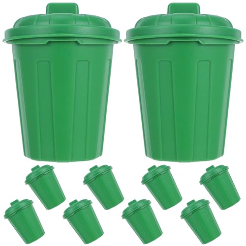 COSMEVIVI 10 Stück kleine grüne Mini-Mülleimer mit Deckel, Schreibtisch-Mülleimer, Bleistiftbecher, tragbarer Mülleimer, Bürsten-Organizer für Partyzubehör, Tischdekoration COSMEVIVI 10 Stück kleine grüne Mini-Mülleimer mit Deckel, Schreibtisch-Mülleimer, Bleistiftbecher, tragbarer Mülleimer, Bürsten-Organizer für Partyzubehör, Tischdekoration von COSMEVIVI