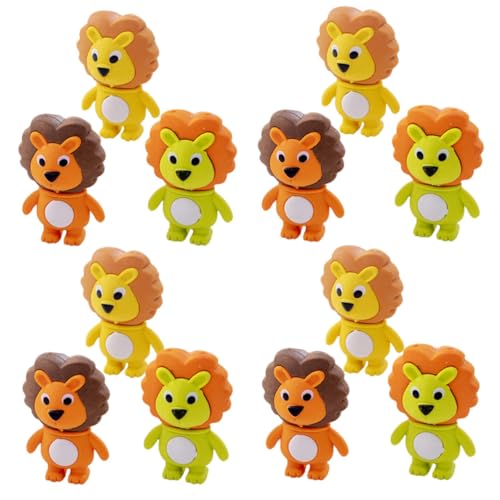 COSMEVIVI 12 Stück Teiliges Radiergummi Mini Löwenform Radiergummis für Schülerbedarf Tragbar und Fein zum Geburtstag und Tombola Preise Jungen Mädchen Zufällige Farbe Zufällige Farbe COSMEVIVI 12 Stück Teiliges Radiergummi Mini Löwenform Radiergummis für Schülerbedarf Tragbar und Fein zum Geburtstag und Tombola Preise Jungen Mädchen Zufällige Farbe Zufällige Farbe von COSMEVIVI