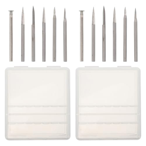 COSMEVIVI 12-teilige Craving-Bohrer: Drehwerkzeug-Holzschnitzbohrer – Holzbearbeitungswerkzeugzubehör mit 1/8-Zoll-Schaft zum DIY-Schleifen, Gravieren und Bohren von COSMEVIVI