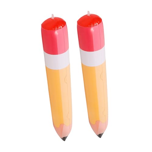 COSMEVIVI 2 Stück Aufblasbare PVC Bleistiftdeko Leicht Strapazierfähig Für Schulanfang Klassenzimmer Party Deko Zurück Zur Schule Luftballons von COSMEVIVI