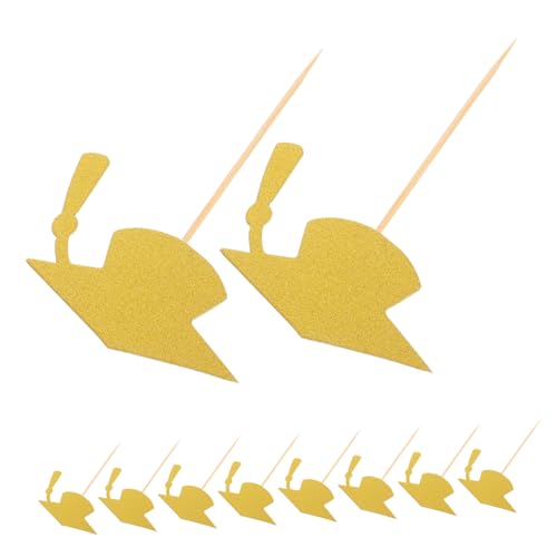 COSMEVIVI 24 Stück Teiliges Graduation Cupcake Toppers Goldener Abschlusskappen Cake Picks Vielseitige Tortendeko für Abschlussfeiern Schulveranstaltungen und Partydekoration Einfache COSMEVIVI 24 Stück Teiliges Graduation Cupcake Toppers Goldener Abschlusskappen Cake Picks Vielseitige Tortendeko für Abschlussfeiern Schulveranstaltungen und Partydekoration Einfache von COSMEVIVI