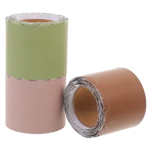 COSMEVIVI 3 Rollen Bulletin Board Borders aus Papier Bunte Gewellte Kanten Abnehmbare Klassenzimmer Dekoration Vielseitige Randverzierung für Pinnwand Tafel Fenster und Türen von COSMEVIVI