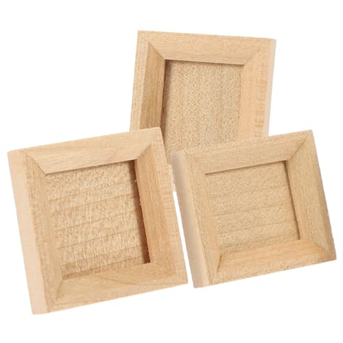 COSMEVIVI 3 Stück Miniatur Holz Bilderrahmen Teiliges DIY Puppenhaus Fotorahmen Modell für Kreative Mikro Landschaftsdekorationen für Gestaltung und Warme COSMEVIVI 3 Stück Miniatur Holz Bilderrahmen Teiliges DIY Puppenhaus Fotorahmen Modell für Kreative Mikro Landschaftsdekorationen für Gestaltung und Warme von COSMEVIVI