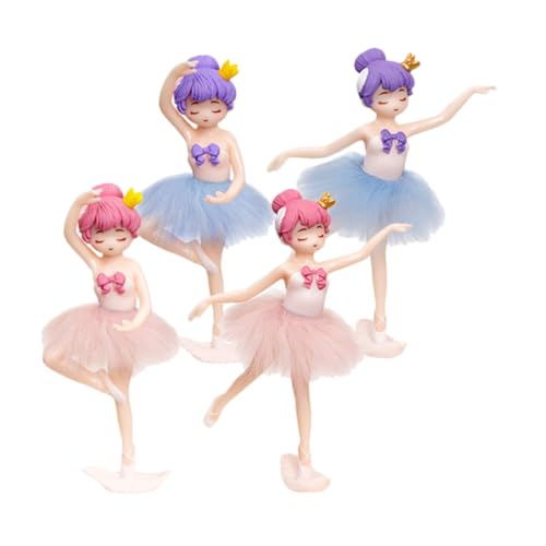 COSMEVIVI 4 Stück Ballerina Mädchen, Cupcake Topper, Autoschmuck, Schreibtisch, Backdekorationen, Ballett Mädchen Figur, Dekoration Für Kuchen, Muffin Topper, Tänzer Skulpturen COSMEVIVI 4 Stück Ballerina Mädchen, Cupcake Topper, Autoschmuck, Schreibtisch, Backdekorationen, Ballett Mädchen Figur, Dekoration Für Kuchen, Muffin Topper, Tänzer Skulpturen von COSMEVIVI