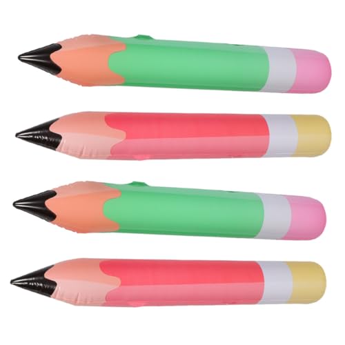 COSMEVIVI 4 Stück Teiliges Aufblasbares Bleistiftset aus Stabilem PVC Große Riesen Ballons für Schulanfang Geburtstagsfeiern und Klassenzimmerdekoration Bunte Party Deko in Grün und Rot COSMEVIVI 4 Stück Teiliges Aufblasbares Bleistiftset aus Stabilem PVC Große Riesen Ballons für Schulanfang Geburtstagsfeiern und Klassenzimmerdekoration Bunte Party Deko in Grün und Rot von COSMEVIVI