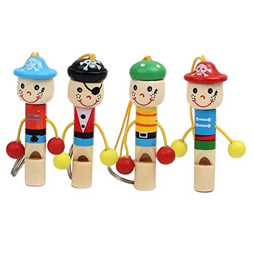 COSMEVIVI 4Stücke Holzpiraten Pfeife Ergonomisches für Kindergarten Kreative Musikanwendungen aus Poliertem Holz mit Bunten Mustern COSMEVIVI 4Stücke Holzpiraten Pfeife Ergonomisches für Kindergarten Kreative Musikanwendungen aus Poliertem Holz mit Bunten Mustern von COSMEVIVI