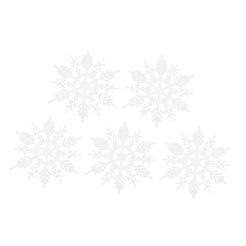 COSMEVIVI 5 Stück Christbaumschmuck Weihnachtsdekoration Christbaumschmuck Weihnachtsschmuck Schneeflocke Zum Aufhängen Weihnachtsdekoration Schneeflocke Zum Aufhängen Baumschmuck von COSMEVIVI