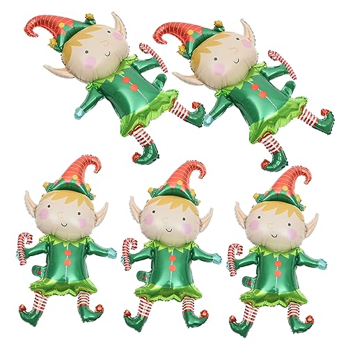 COSMEVIVI Bezaubernde Weihnachtsballons 5 Stück Aus Aluminium für Partys und Feiern COSMEVIVI Bezaubernde Weihnachtsballons 5 Stück Aus Aluminium für Partys und Feiern von COSMEVIVI