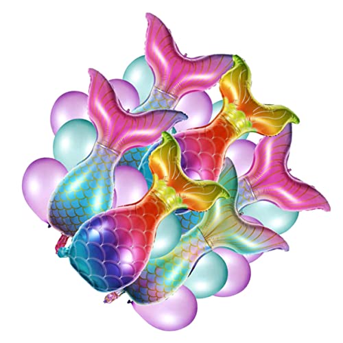 COSMEVIVI 56 Stück Aluminiumfolie Luftballons Meerjungfrauenschwanz Ballon Set Party Ballon für Jungen und Mädchen Geburtstagsparty COSMEVIVI 56 Stück Aluminiumfolie Luftballons Meerjungfrauenschwanz Ballon Set Party Ballon für Jungen und Mädchen Geburtstagsparty von COSMEVIVI