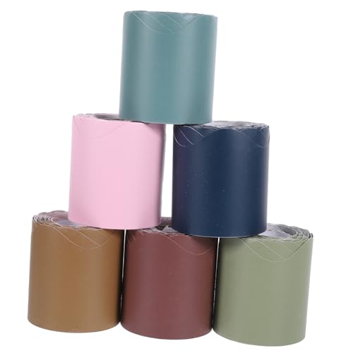 COSMEVIVI 6 Rollen Bunte Gewellte Pinnwand-bordüre Klassenzimmer Dekor Boho Bulletin Board Border Trim für Tafel Büro Schule Einfach Zuschneidbar Stabile Dekoration Zufällige von COSMEVIVI