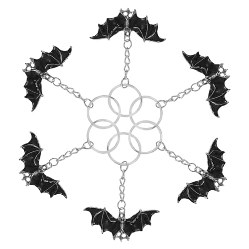 COSMEVIVI Vintage Halloween Fledermaus Schlüsselanhänger 6er Pack Schlüsselanhänger Tasche Gepäck Charme von COSMEVIVI