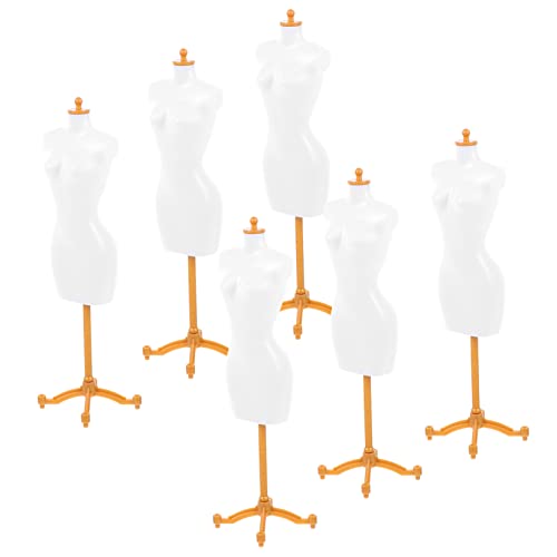 COSMEVIVI 6 Stück Puppenaufhänger, Puppenmodellständer, Puppenkleiderständer, Puppenkleiderständer, Puppenständer, Mini Puppenkleiderständer, Puppenkleiderstütze, Puppenrock, von COSMEVIVI