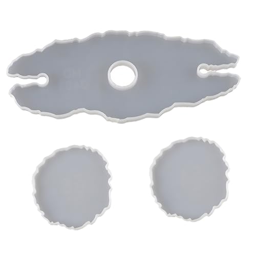 COSMEVIVI DIY Silikonform für Glas und Weinglashalter Teiliges Originelles Epoxidharz Gießform für Unregelmäßige Untersetzer und Weinregal Langlebig Wiederverwendbar Leicht zu Reinigen von COSMEVIVI