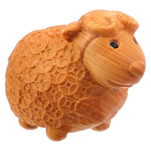 COSMEVIVI Holzschnitzerei-Ornamente einheitliche Brosche Skulptur Welpenstatue Holzfigur Schaf Handgefertigte Deko geschnitztes Holztier Tierfiguren-Ornament aus Holz hölzern Light Brown COSMEVIVI Holzschnitzerei-Ornamente einheitliche Brosche Skulptur Welpenstatue Holzfigur Schaf Handgefertigte Deko geschnitztes Holztier Tierfiguren-Ornament aus Holz hölzern Light Brown von COSMEVIVI
