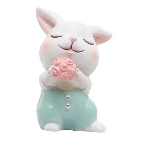 COSMEVIVI Einzigartige Harz Ornament Kaninchen Figur Kuchen Topper für Geburtstag Decor Auto Innen COSMEVIVI Einzigartige Harz Ornament Kaninchen Figur Kuchen Topper für Geburtstag Decor Auto Innen von COSMEVIVI