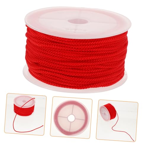 COSMEVIVI Rote Bead Basteldraht Flexibel Reißfest für Schmuckherstellung Auffädeln DIY Halsketten Anhänger Armbänder Haarschmuck und Kreative Handarbeiten von COSMEVIVI