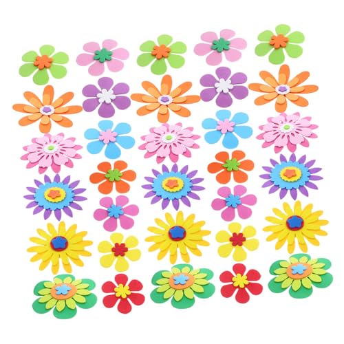 COSMEVIVI Teiliges Bunte Blumen-papierausschnitte für Pinnwand Dekoration Kindergarten Schulklasse DIY Bastelprojekte EVA Material Leuchtend Robust für Klassenraum Wandgestaltung von COSMEVIVI