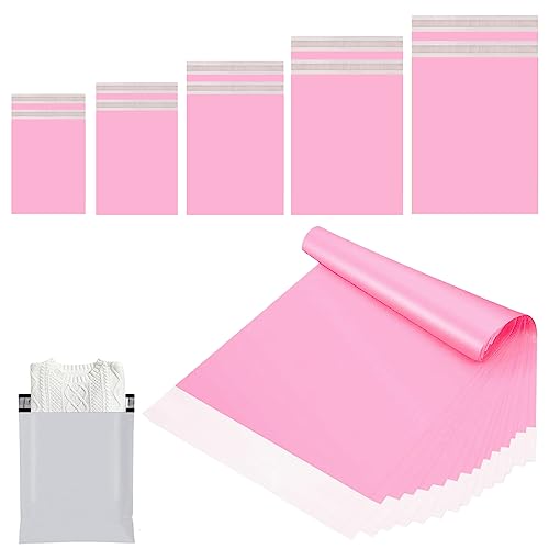 10 Stück Versandtüten für Kleidung Groß,Rosa Versandbeutel,Opake Kuriertasche Versandtaschen Verpackungsbeutel Plastik mit Selbstklebeverschluss,Pakettaschen Poly Kunststoffbeutel für Textilien von COSORO