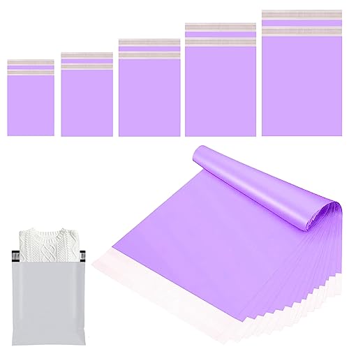 10 Stück Versandtüten für Kleidung Groß,Violett Versandbeutel,Opake Kuriertasche Versandtaschen Verpackungsbeutel Plastik mit Selbstklebeverschluss,Pakettaschen Poly Kunststoffbeutel für Textilien von COSORO