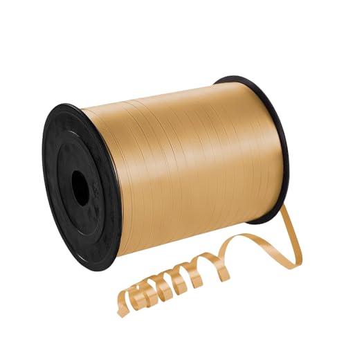450m Geschenkband Gold 5mm Breit,Kräuselband Geschenkbänder Schleifenband Glitzer Ballonband Ringelband,Dekoband für Weihnachten Neujahr Hochzeit Geburtstag Geschenkverpackung Ballonverschlüsse von COSORO