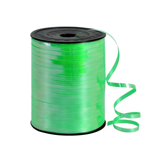 450m Geschenkband Grün 5mm,Kräuselband Geschenkbänder Schleifenband Glitzer Hologramm Ballonband Ringelband,Dekoband für Weihnachten Neujahr Hochzeit Geburtstag Geschenkverpackung Ballonverschlüsse von COSORO