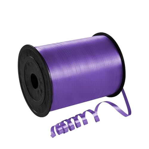 450m Geschenkband Violett 5mm Breit,Kräuselband Geschenkbänder Schleifenband Glitzer Ballonband Ringelband,Dekoband Weihnachten Neujahr Hochzeit Geburtstag Geschenkverpackung Ballonverschlüsse+BH57 von COSORO