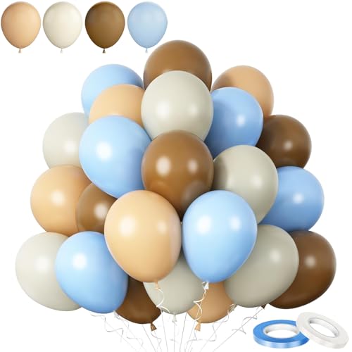 60 Stück Luftballons Babyblau Vintage Almond Weiß Braun,12 Zoll Helium Ballons Latex Ballons Pastell Konfetti Luftballons für Geburtstag Hochzeit Babyparty Deko Bunt Matte Ballon für Party Dekoration 60 Stück Luftballons Babyblau Vintage Almond Weiß Braun,12 Zoll Helium Ballons Latex Ballons Pastell Konfetti Luftballons für Geburtstag Hochzeit Babyparty Deko Bunt Matte Ballon für Party Dekoration von COSORO