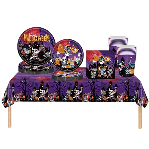 69 Stück Violett Halloween Partygeschirr Set,Servietten Pappteller Pappbecher Tischdecke Geschirr Set,Kürbis Geschirrset Dekoration Tischdeko Zubehör für Halloween Kindergeburtstag Party 69 Stück Violett Halloween Partygeschirr Set,Servietten Pappteller Pappbecher Tischdecke Geschirr Set,Kürbis Geschirrset Dekoration Tischdeko Zubehör für Halloween Kindergeburtstag Party von COSORO