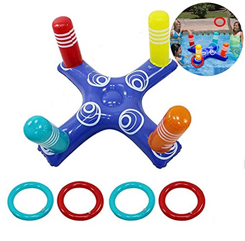 COSORO Poolparty Aufblasbares Ringwurfspiel Kinder Outdoor,Ringwurfspiel Pool Spielzeug mit 4 Wurfringe für Kinder,Wurfspiel Ideal für Familie Hawaii Party Zubehör Sommerparty für Kinder Erwachsene COSORO Poolparty Aufblasbares Ringwurfspiel Kinder Outdoor,Ringwurfspiel Pool Spielzeug mit 4 Wurfringe für Kinder,Wurfspiel Ideal für Familie Hawaii Party Zubehör Sommerparty für Kinder Erwachsene von COSORO