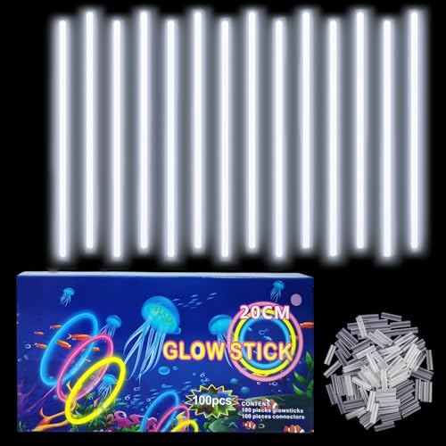 Knicklichter Kinder Party Set Weiß,100 Stück Leuchtstäbe Kinder mit Verbinder,Schwarzlicht Deko Brillen&Armreifen Für Halloween,Hochzeit,Geburtstage,Weihnachten, Neon Leuchtstäbe Party Accessoires Set Knicklichter Kinder Party Set Weiß,100 Stück Leuchtstäbe Kinder mit Verbinder,Schwarzlicht Deko Brillen&Armreifen Für Halloween,Hochzeit,Geburtstage,Weihnachten, Neon Leuchtstäbe Party Accessoires Set von COSORO
