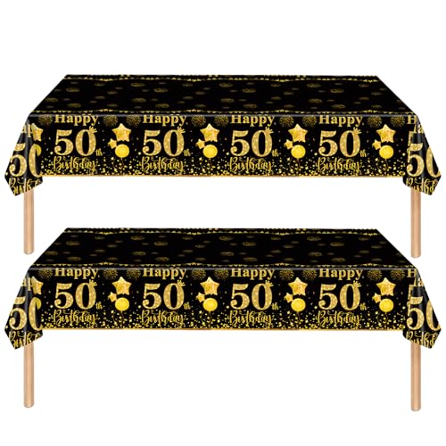 Tischdecke 50. Geburtstag Männer Frauen,2 Stück Papiertischdecke Rolle Schwarze Gold Einmal Tischdecke Party Tischdecken 50. Geburtstag Deko Tischtücher für Erwachsene 50. Geburtstags Tischdekoration Tischdecke 50. Geburtstag Männer Frauen,2 Stück Papiertischdecke Rolle Schwarze Gold Einmal Tischdecke Party Tischdecken 50. Geburtstag Deko Tischtücher für Erwachsene 50. Geburtstags Tischdekoration von COSORO