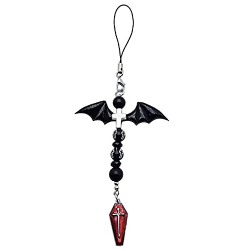 COSSIKA Schlüsselanhänger Anhänger Goth Phone Charm Anhänger Kawaii-Schlüsselanhänger für Tasche Süßes Accessoire Frauen Gitarrengurt Lanyard Perlen Schlüsselanhänger Anhänger COSSIKA Schlüsselanhänger Anhänger Goth Phone Charm Anhänger Kawaii-Schlüsselanhänger für Tasche Süßes Accessoire Frauen Gitarrengurt Lanyard Perlen Schlüsselanhänger Anhänger von COSSIKA