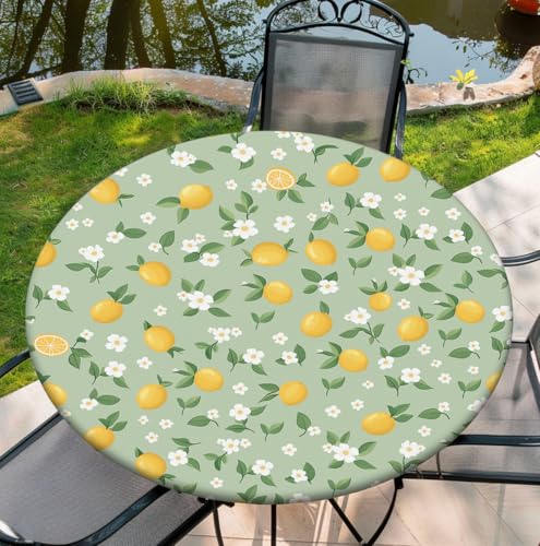 COTAIL Runde Tischdecke mit elastischem Rand, wasserdichte Tischdecke für Abendessen, Outdoor, Picknick, 152,4 cm, süße Zitrone COTAIL Runde Tischdecke mit elastischem Rand, wasserdichte Tischdecke für Abendessen, Outdoor, Picknick, 152,4 cm, süße Zitrone von COTAIL