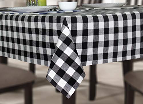 COTTON CRAFT Countryside Tischdecke, reine Baumwolle, kariert, Büffelmuster, 152,4 x 304,8 cm, Schwarz COTTON CRAFT Countryside Tischdecke, reine Baumwolle, kariert, Büffelmuster, 152,4 x 304,8 cm, Schwarz von COTTON CRAFT