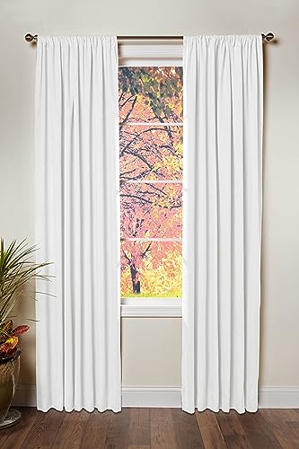 COTTON CRAFT Weißer Vorhang – Fensterpaneel – Set mit 2 Vorhängen – dicker Baumwoll-Entenstoff mit umgekehrten Schlaufen – Bonus Raffhalter – sauberer, knackiger, eleganter Look – Schlafzimmer COTTON CRAFT Weißer Vorhang – Fensterpaneel – Set mit 2 Vorhängen – dicker Baumwoll-Entenstoff mit umgekehrten Schlaufen – Bonus Raffhalter – sauberer, knackiger, eleganter Look – Schlafzimmer von COTTON CRAFT