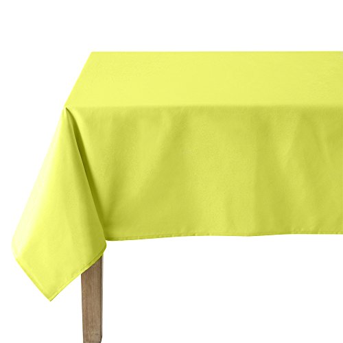 Coucke Tischdecke, rechteckig, einfarbig, Kiwi, 150 x 190 cm, Baumwolle, 150 x 190 x 0,03 cm von Coucke