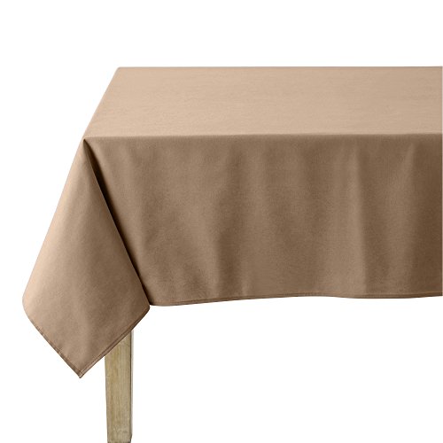 Coucke Tischdecke, rechteckig, einfarbig, Cappuccino, 150 x 190 cm, Baumwolle, 150 x 190 x 0,03 cm von Coucke