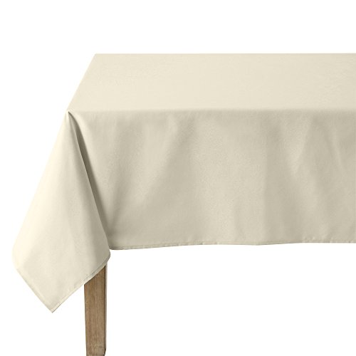 Coucke Tischdecke rund Uni Grège-Grau Baumwolle 180 cm von Coucke