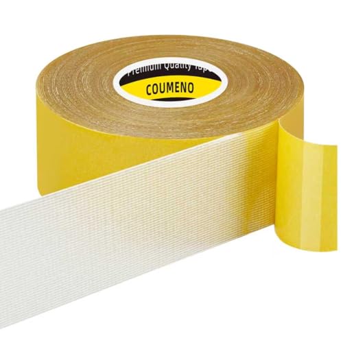 COUMENO Doppelseitiges Klebeband Transparent, 45mm × 20m, Klebeband Doppelseitig Extra Stark, Starkes Teppichband,Einfache Ablösbar ohne Rückstände,Geeignet Für Teppich,Fotos,Wände,Zuhause und Schule von COUMENO