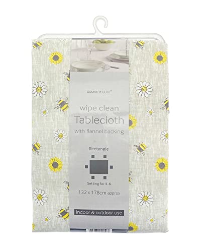 COUNTRY CLUB Abwischbare Tischdecken mit Bienen-Design, 132 x 178 cm, mit dieser leicht zu reinigenden Tischdecke COUNTRY CLUB Abwischbare Tischdecken mit Bienen-Design, 132 x 178 cm, mit dieser leicht zu reinigenden Tischdecke von COUNTRY CLUB
