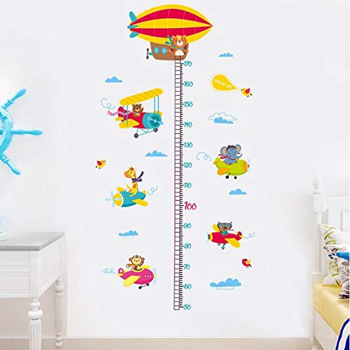 COVPAW® XXL Wandsticker Wandtattoo Kinderzimmer Kinder Höhe Messlatte Maßband Luftballon Wandaufkleber Wall Sticker Kinder Kind Junge Mädchen Baby Babyzimmer von COVPAW