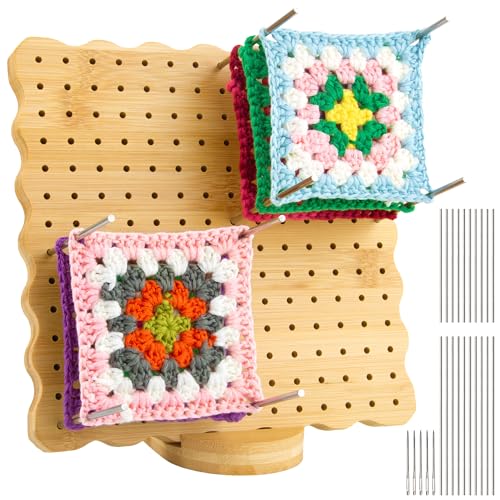 COWVTUJ Häkel-Blockierbrett mit 20 Blockiernadeln, 19,6 cm Granny Quadratisches Bambus-Blockierbrett zum Stricken Häkeln, DIY Häkeln Blockiermatten Set, Weihnachtsgeschenke für Mütter, Großmütter COWVTUJ Häkel-Blockierbrett mit 20 Blockiernadeln, 19,6 cm Granny Quadratisches Bambus-Blockierbrett zum Stricken Häkeln, DIY Häkeln Blockiermatten Set, Weihnachtsgeschenke für Mütter, Großmütter von COWVTUJ
